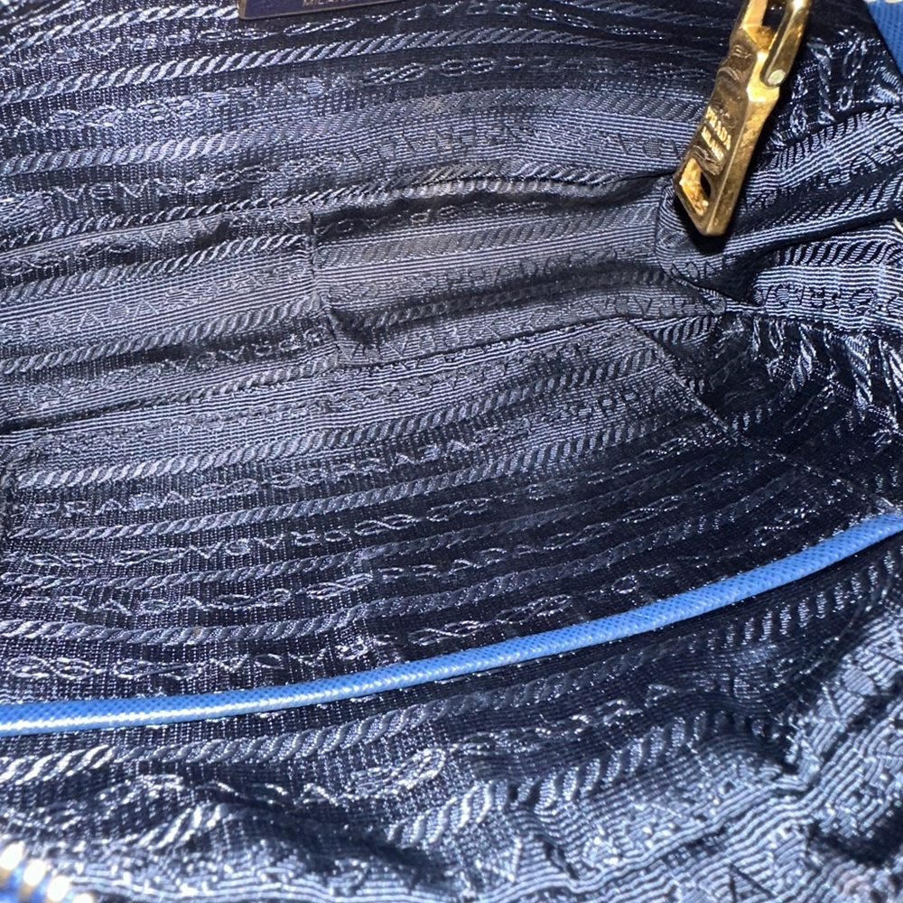 Prada Front Pocket Camera Bag Tessuto Small Dark Blue Authentic GUC - Picture 13 of 15